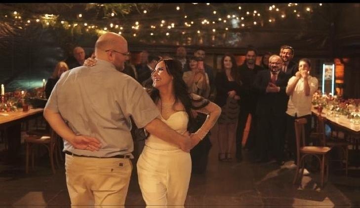 Casal girando durante o ensaio